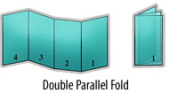 Brochure double parallel fold